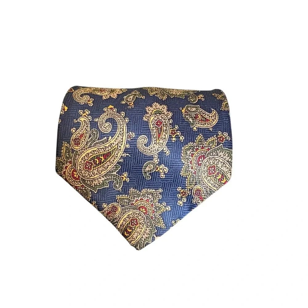 Ketch‎ Men's Blue Paisley Necktie 100% Polyester 58x3.75 Classic Vintage Style